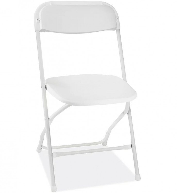 White folding chair