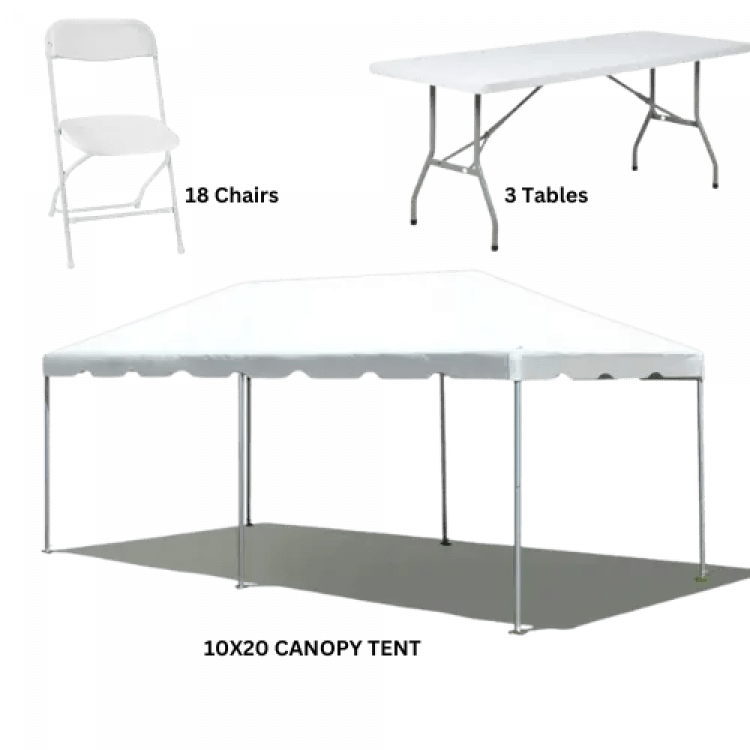 10X20 Canopy Tent Package (Seats 18)